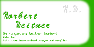 norbert weitner business card